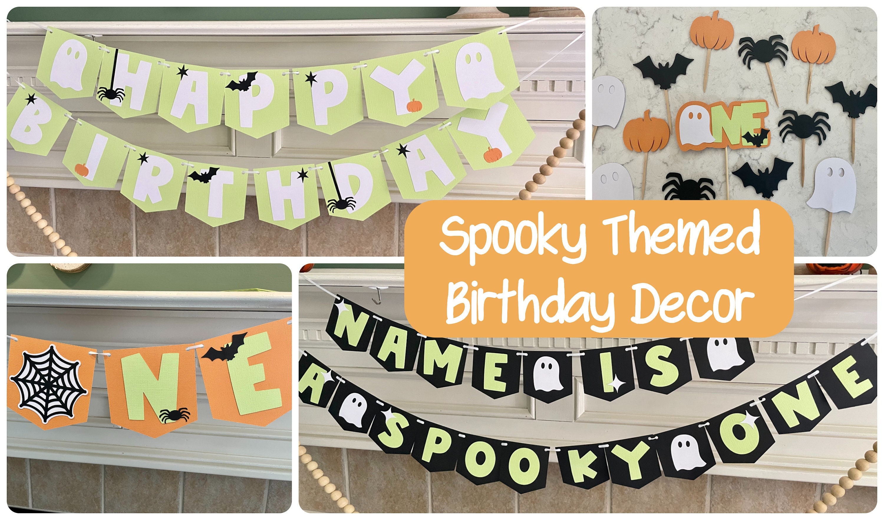 Spooky Themed Birthday Decorations Spooky One First Etsy