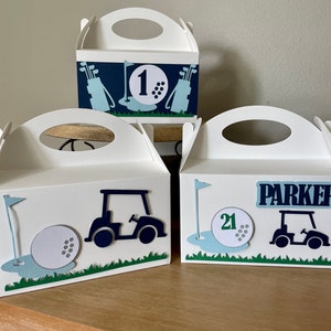 Golf Gift Box, Golf Party Favor Box, Golf Theme Party Favor Box, Hole in One Party Favor, Golf Treat Box, Golf Theme Favor Box