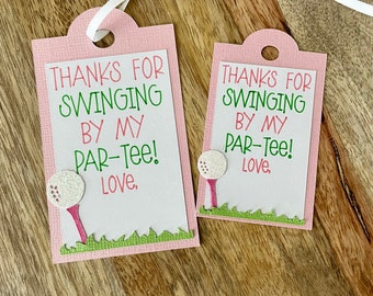 Etiqueta de regalo con temática de golf para niñas, etiqueta de recuerdo de fiesta de golf para niñas, etiqueta de regalo Par-Tee, etiqueta de regalo personalizada de golf para niñas, etiqueta de recuerdo de fiesta con temática de golf para niñas,