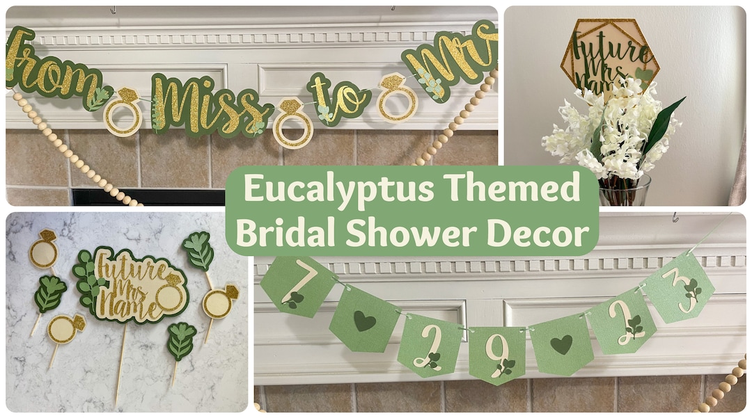 Eucalyptus Bridal Shower Decor, Bridal Shower Decorations, Bridal