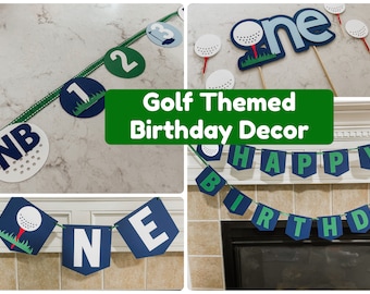 Golf Themed Birthday Decorations, Hole in One First Birthday, Hole in One Birthday Decorations, Golf Birthday Decor, Golf Theme Birthday