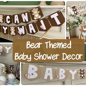 We Can Bearly Wait Bear Themed Baby Shower, Baby Shower Decorations, Bear Themed Baby Shower Decor, Baby Bear Baby Shower Decor, Bearly Wait