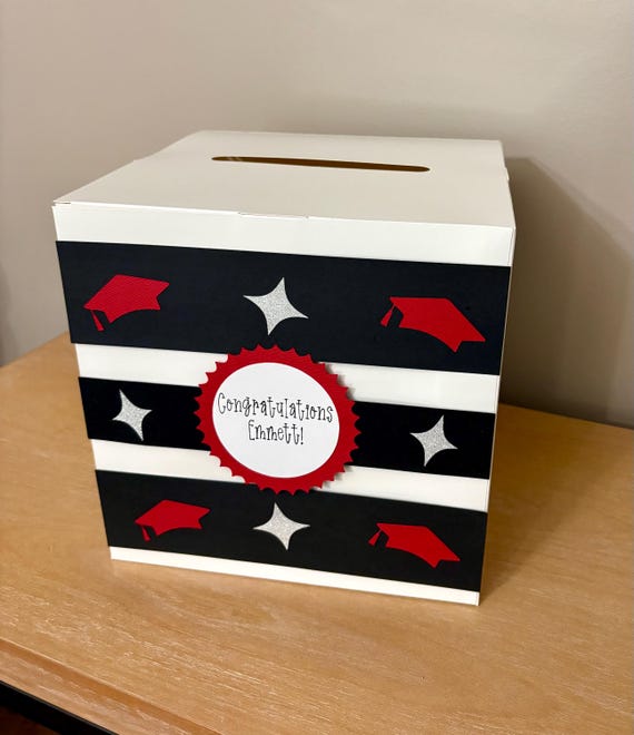 Graduation Card Box, Graduation Party Decor, Card Box, Graduation Gift Box,  Personalized Graduation Card Box