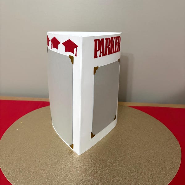 Decoración de mesa para graduación, centro de mesa con fotos para fiesta de graduación
