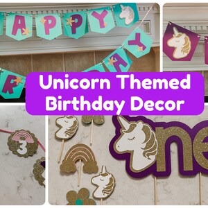 Unicorn Themed Birthday Decorations, Unicorn First Birthday Decor, Unicorn Birthday Party Decor, Unicorn Themed Party Decor, Birthday Decor