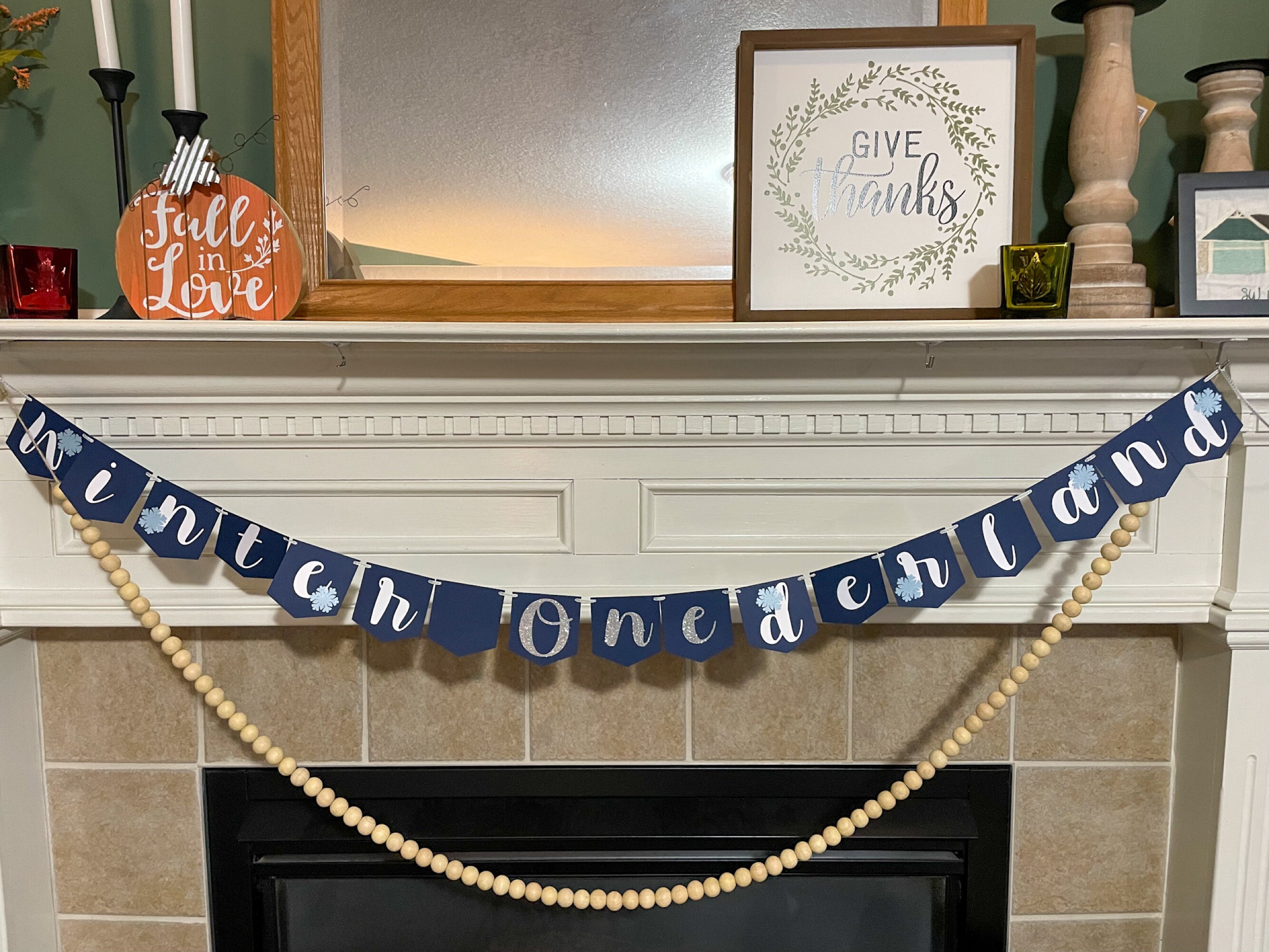 Snowflake Happy Birthday Banner | Winter Wonderland | Winter Birthday