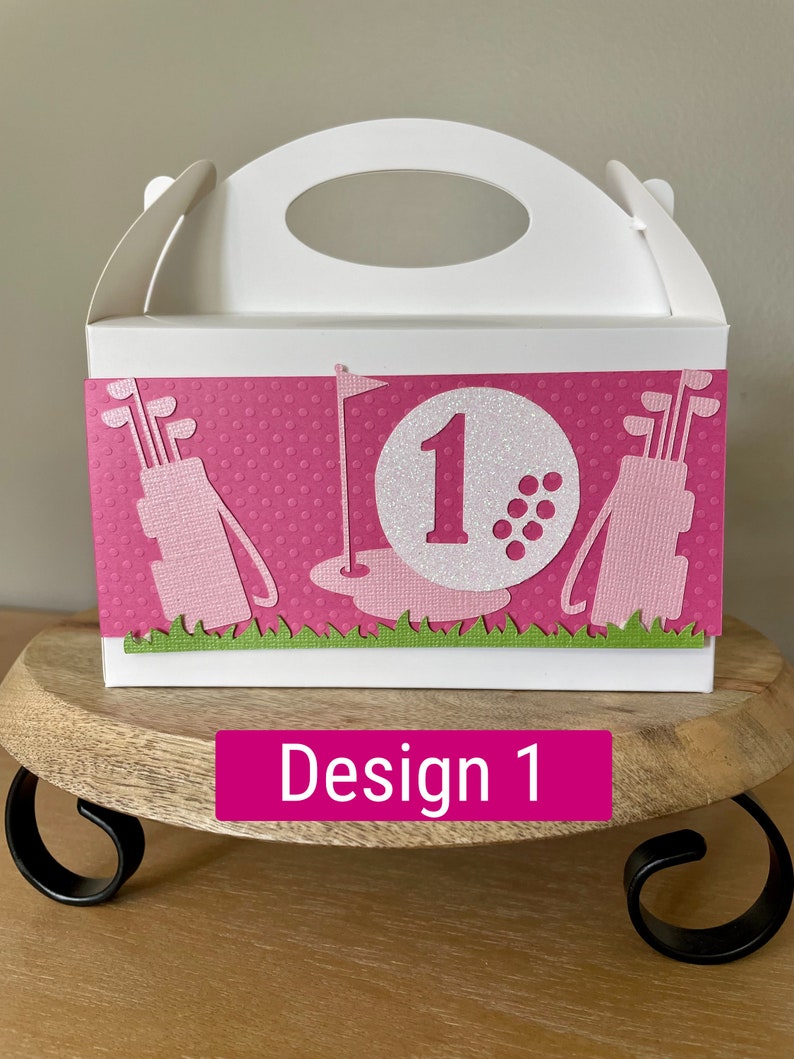Girl Golf Gift Box, Girl Golf Party Favor Box, Golf Theme Party Favor