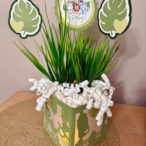 Safari-Babyparty-Tischdekor, Safari-Babyparty-Tischdekoration, anpassbares Safari-Babyparty-Dekor, personalisiertes Babyparty-Dekor