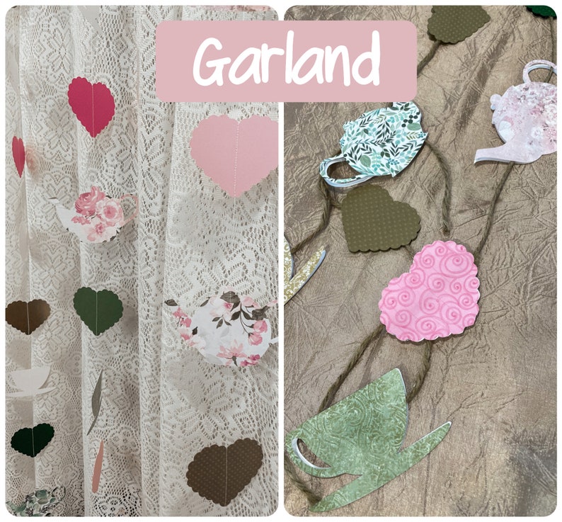 Tea Party Themed Bridal Shower Decorations, Decor Packs, Personalized