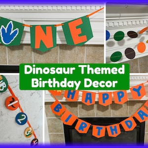 Dinosaur Theme Birthday Decor, First Birthday Decor Pack, Oneasaurus, Two Rex, Three Rex, Dinosaur Birthday Decor, Dinosaur Birthday Banner
