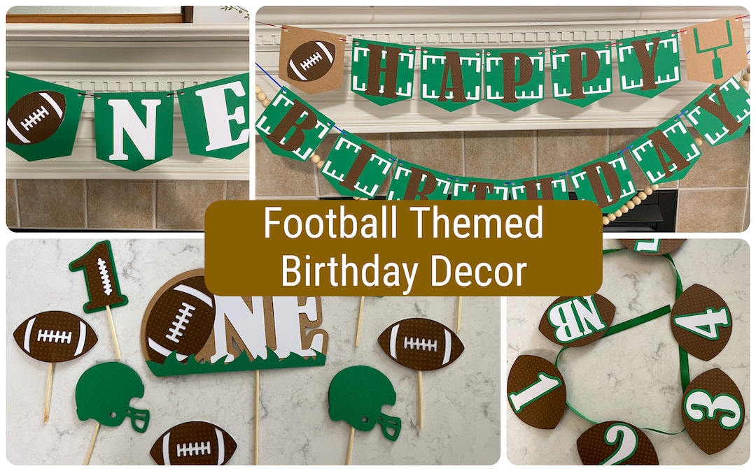 Football Themed Birthday Decorations, Football First Birthday, Football
