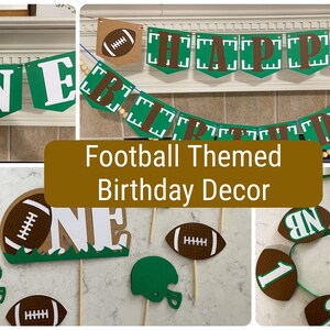 Football Themed Birthday Decorations, Football First Birthday, Football Party Decor Pack, First Down First Birthday Football Decorations