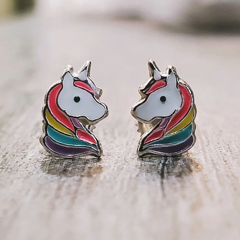 Glitter Unicorn Heart Clip On Earrings  3 Pack  Claires