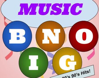 Successi degli anni '70, '80 e '90: 75 canzoni, 100 cartelle del bingo.
