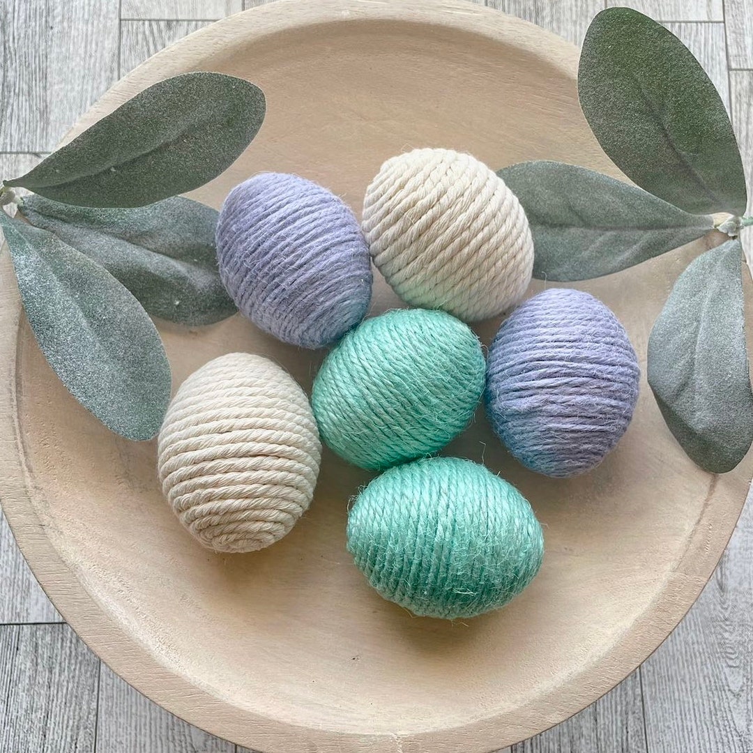Twine Easter Eggs Jute Easter Eggs Macrame Easter Eggs Yarn Easter Eggs