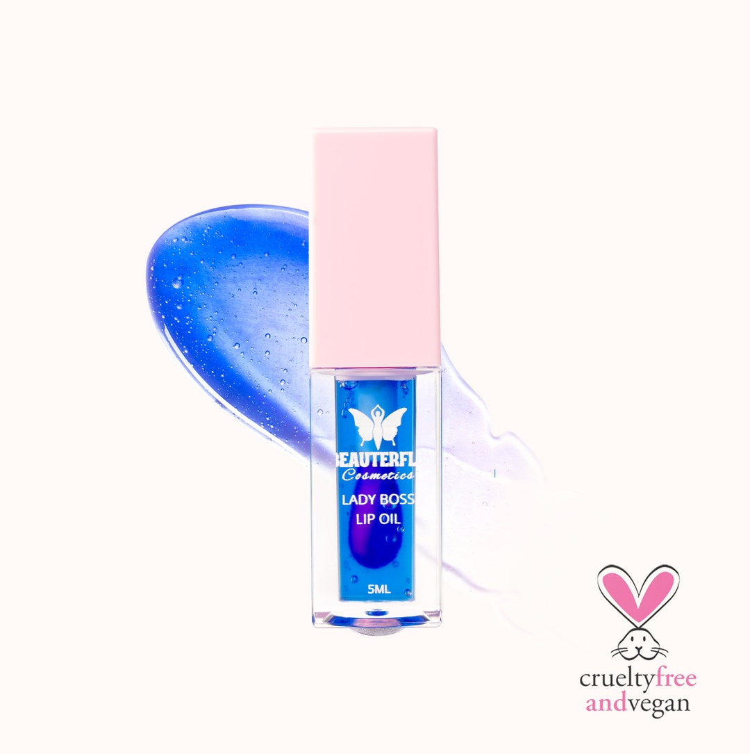 Lady Boss Lip Oil, Color Changing Lip Oil, Blue Lip Stain, Long Lasting