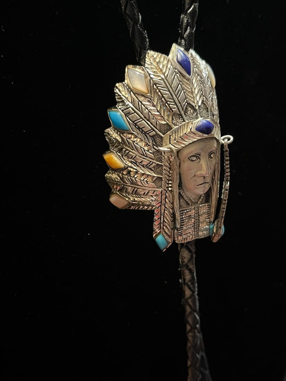 Native American Indian Chief Bolo - image 5