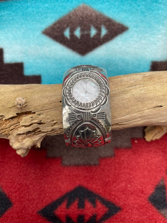 Sterling silver cuff watch - image 3