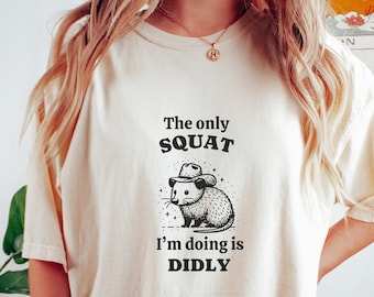 Cowboy Possum Meme T-Shirt: Unisex Cotton Wild West Tee