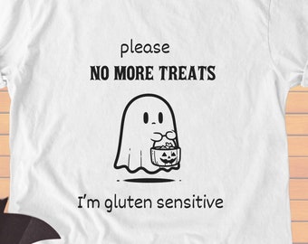 Gluten Free Ghost Halloween Shirt, Celiac Disease Tee, Spooky Party