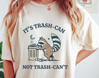 Funny Racoon Graphic Tee: Retro Y2K Unisex Comfort Colors Shirt
