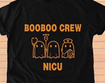 NICU Booboo Crew Halloween Nurse Shirt – Spooky Ghost Tee