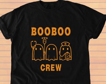 Booboo Crew Halloween Ghost Nurse Shirt – Funny Spooky Tee
