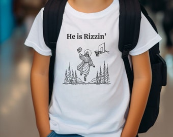 Kids He is Rizzin - Gildan 9000B Heavy Cotton™ Tee