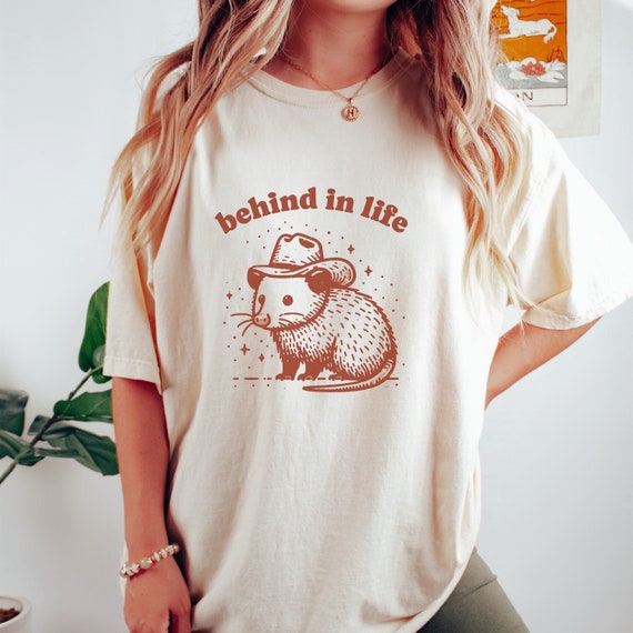 Funny Possum Shirt: Snarky Retro Y2K Graphic Tee