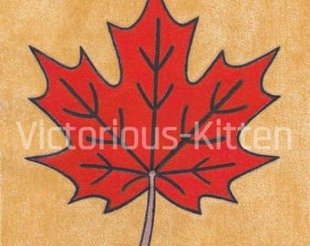 Autumn Maple Leaf- Original!