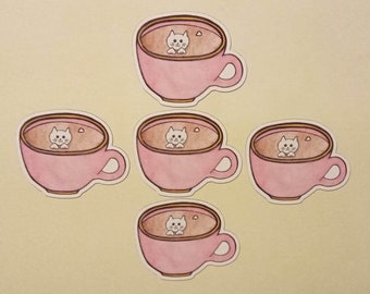 Coffee Cat- Magnets!