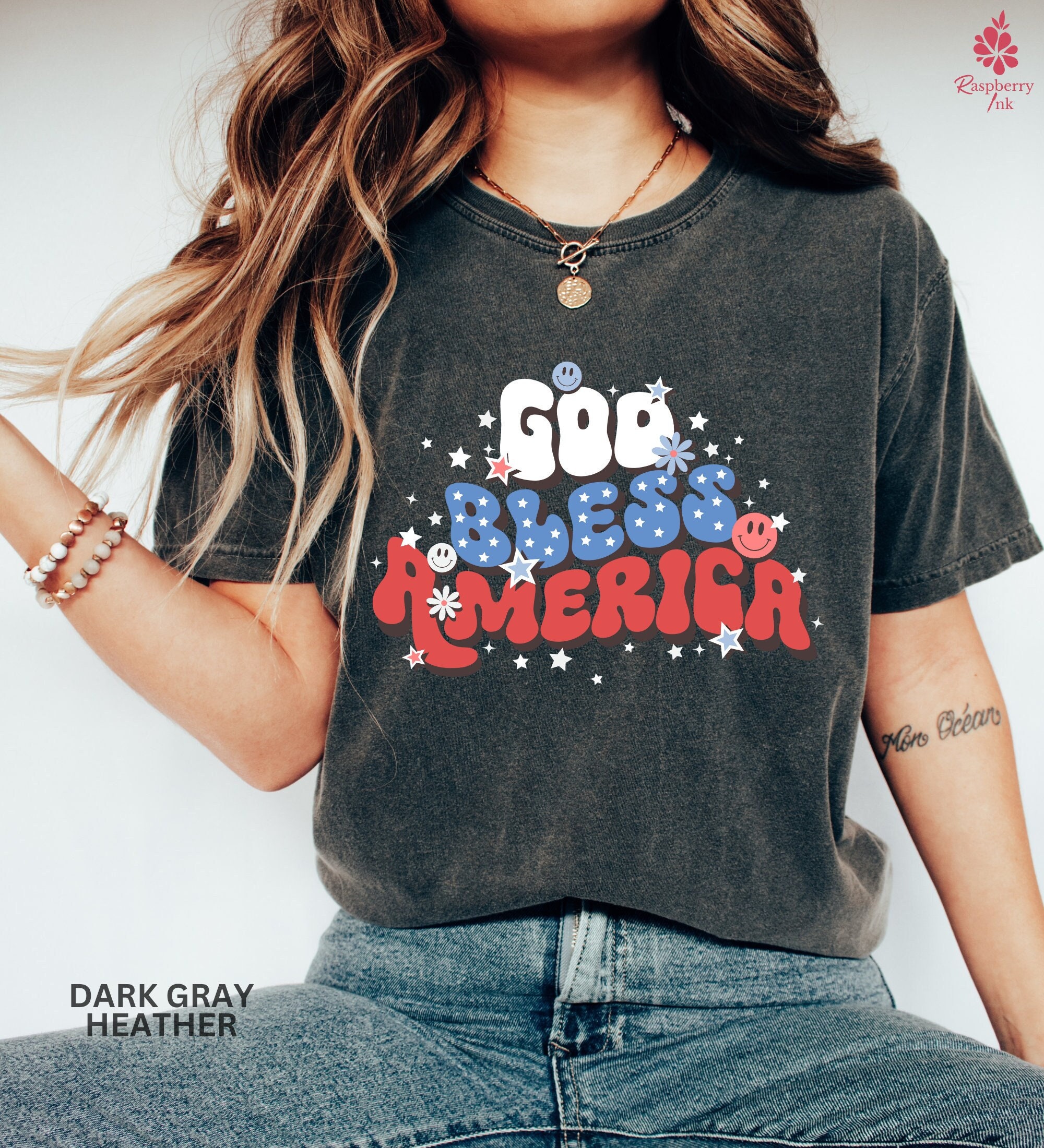 God Bless America Shirt Retro America T-shirt Memorial Day - Etsy