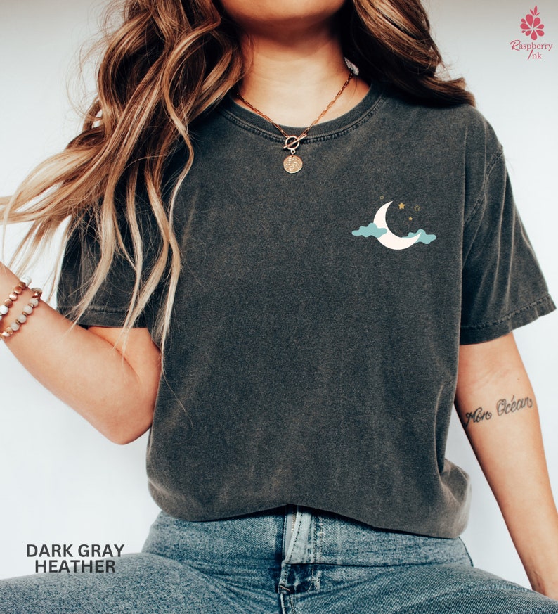 ATLA Cartoon Tee with Funny Quote, Moon Tee, Back Graphic T-Shirt, Crescent Moon Shirt, Lunar Cycle Apparel, Funny ATLA Cartoon Tshirt image 2