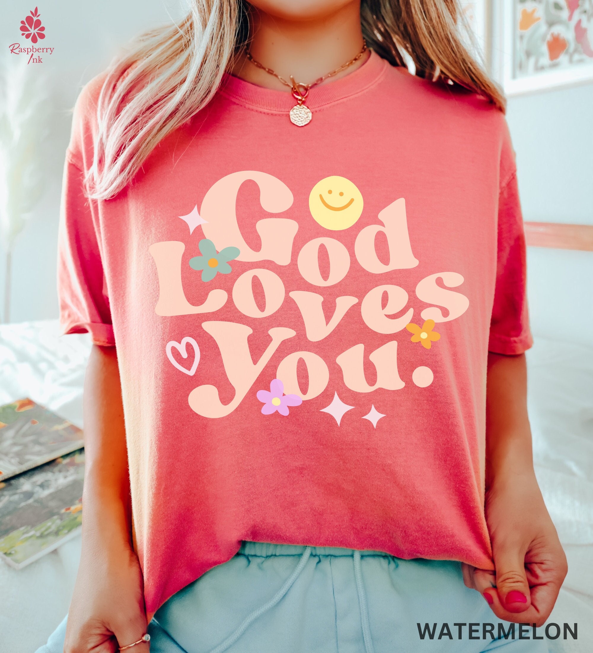 Comfort Colors® God Loves You Shirt Jesus Loves You Shirt - Etsy