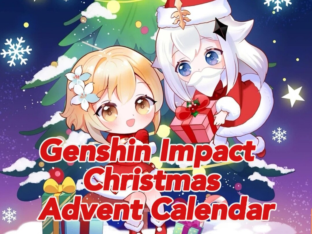 Genshin Impact Advent Calendar Mysterybox Keychain Badge Pin Jewelry