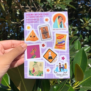 Healing My Inner Desi Child Sticker Bogen | Desi Mädchen | Desi Nettes Geschenk