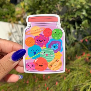 Universe in a Jar Vinyl Sticker | Kawaii Space | Cute space theme gift