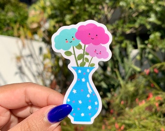 Cloud Flowers Vinyl Sticker | Kawaii Space