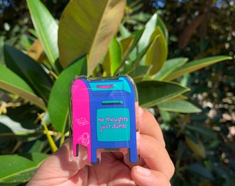 No Thoughts Mailbox Pin | Funny Kawaii Accessories