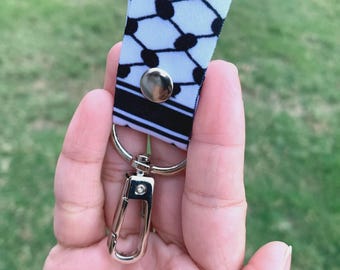 Keffiyeh print lanyard with satin feel