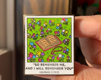 So remember me and I will remember you polaroid Enamel Pin | Glitter Islamic Gift