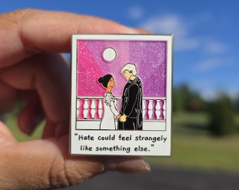 Irresistible Urge Enamel Pin Polaroid: Osric and Aurrienne, Dearly Beloathed - Gold Plated