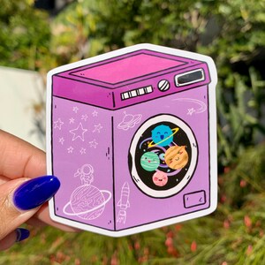 Tumbling Through Space Vinyl Sticker | Kawaii Space