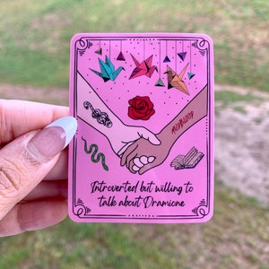 Dramione Tarot Card Sticker: Fanfic inspired stickers | Draco Malfoy and Hermione Grander (Premium vinyl & waterproof sticker)