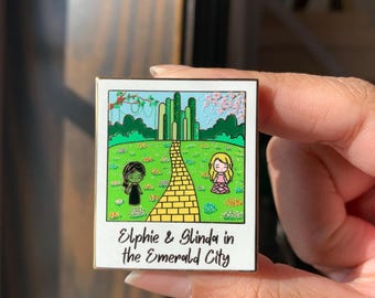 Wicked Polaroid Enamel Pin | Elphaba & Glinda, Emerald City + Mini Art Print