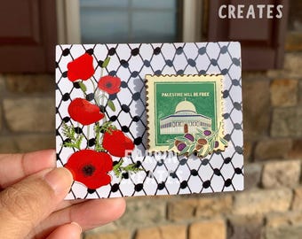 Palestine Stamp Enamel Pin | Glitter Olives, Dome of the Rock