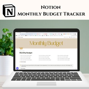 Notion Monthly Budget Tracker Template, Notion Finance Tracker, Budgets Spreadsheet, Notion Expense Tracker, Notion Income Tracker