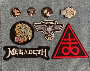 Eddie Munson Patches and Pins Set (Screen Accurate) Costume
