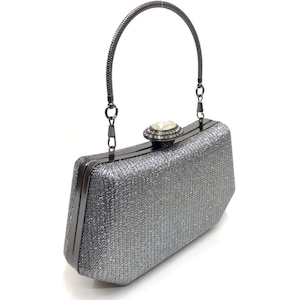 Gray evening bag best sale