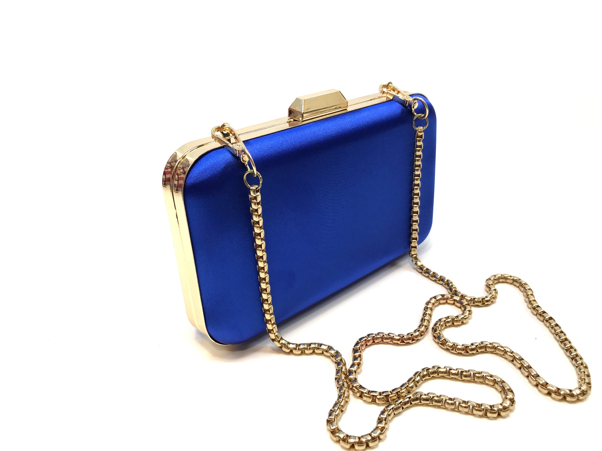Royal Blue Madras Personalized Clutch - Clutches & Evening Bags